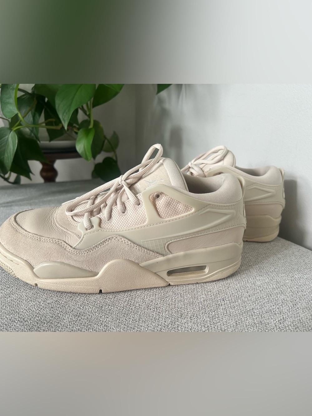 Nike Air Jordan Low-Top Athletic Sneaker in Cream - Picture 4 of 6